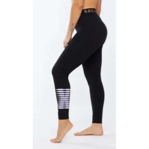 Savage X Fenty Womens S Forever Savage Jersey‎ Legging in Black Caviar NWT - Picture 1 of 13